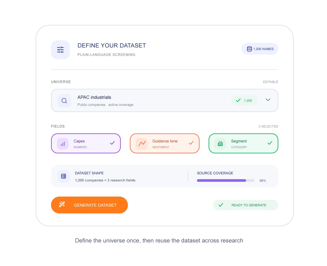 Dataset builder preview for custom data production